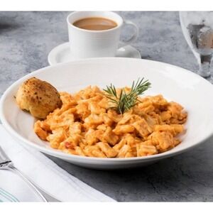 Set‎ Of 4 Syracuse China 385 Silk Stadium Bowl Pasta Plate  White